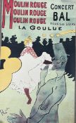 REPRODUCTION AFTER LAUTREC X MOULIN ROUGE THEATRE POSTER