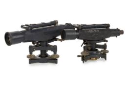 TWO BRASS AND MIXED METAL THEODOLITES, 20TH CENTURY