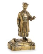 REGENCY BRONZE DESK INKSTAND, EARLY 19TH CENTURY