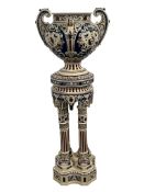 VICTORIAN CERAMIC JARDINIERE ON STAND, LATE 19TH / EARLY 20TH CENTURY