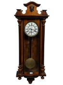 MAHOGANY VIENA WALL CLOCK, 19TH CENTURY