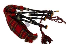 HALF SIZE SET OF BAGPIPES EARLY 20TH CENTURY