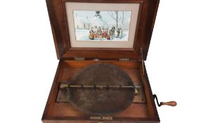 VICTORIAN WALNUT POLYPHONE, LATE 19TH CENTURY