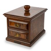 VICTORIAN WALNUT AND MAHOGANY BALLOT BOX CHEST, LATE 19TH EARLY 20TH CENTURY