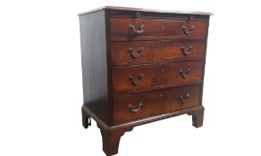 GEORGE III MAHOGANY CHEST OF DRAWERS, EARLY 19TH CENTURY
