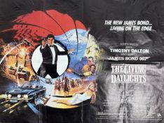 JAMES BOND THE LIVING DAYLIGHTS (1987) BRITISH QUAD FILM POSTER,