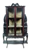 VICTORIAN MAHOGANY DISPLAY CABINET, MID / LATE 19TH CENTURY
