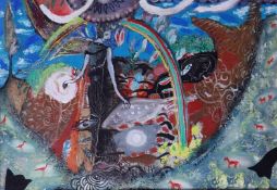 Ruud Schoemaker (Vlaardingen, 1959), Religious scene, signed and dated "91" (bottom center) 47 x 65