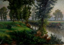 Edgar Bijtebier (Ghent 1875 - 1940 Dilbeek), La Benne á Ruisbroek, Brabant, signed and annotated wit