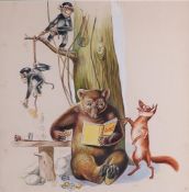 Marinus Harm "Rien"Poortvliet (Schiedam 1932 - Soest 1995), Cocktail hour, watercolor and gouache on