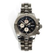 Breitling Super Avenger, ref. A13370, with a steel case and steel link bracelet. Chronograph watch w