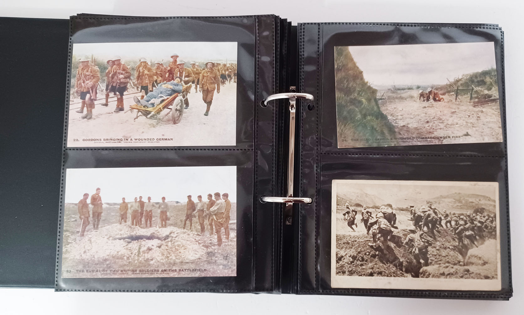 A POSTCARD ALBUM CONTAINING EARLY 20th CENTURY INC WW1 EXAMPLES - Image 8 of 10