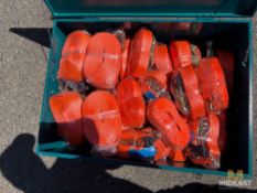 Teal Tool Box with Ratchet Straps