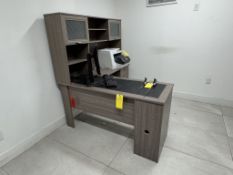 OFFICE DESK WITH RETURN AND STORAGE CABINET