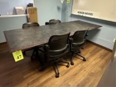 CONFERENCE TABLE WITH (4) CHAIRS