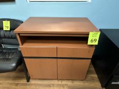 WOOD DOUBLE SERVICE CART