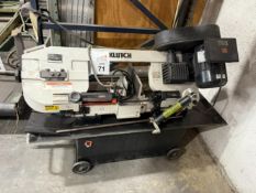 KLUTCH METAL BAND SAW ON ROLLING STAND