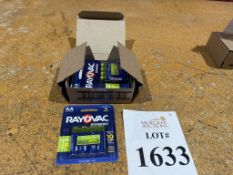 RAYOVAC RECHARGEABLE AA 4-PACK BATTERIES, NEW