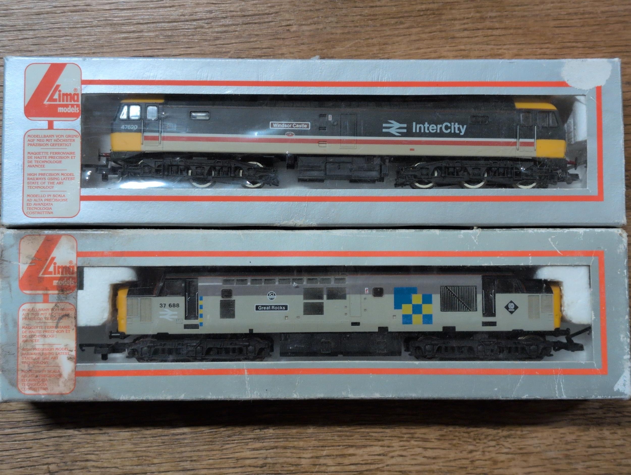 A Pair of boxed Lima OO Gauge Locomotives Class 47 Windsor Castle and ...