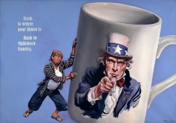 Irawan Banuaji. Geb. 1975 in Wonosobo/Java, tätig ebenda. Sign. (20)09 dat. und mit Bildinschrift "