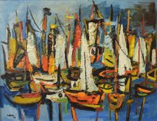 Carlos J. Hahn. 1922 Ungarn - 1980 Argentinien. Sign. verso bet. 'Salida de Yates', sign. und 1978