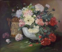 Ch. Bussy, in der Art von Eugène Henri Cauchois. Französischer Maler Ende 19. Jh. Sign. Nelkenstrau