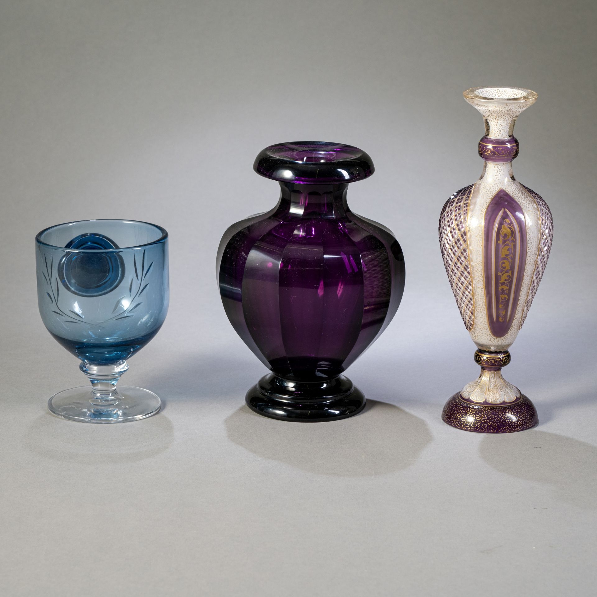 Zwei Vasen und Pokalglas - Bild 2 aus 4