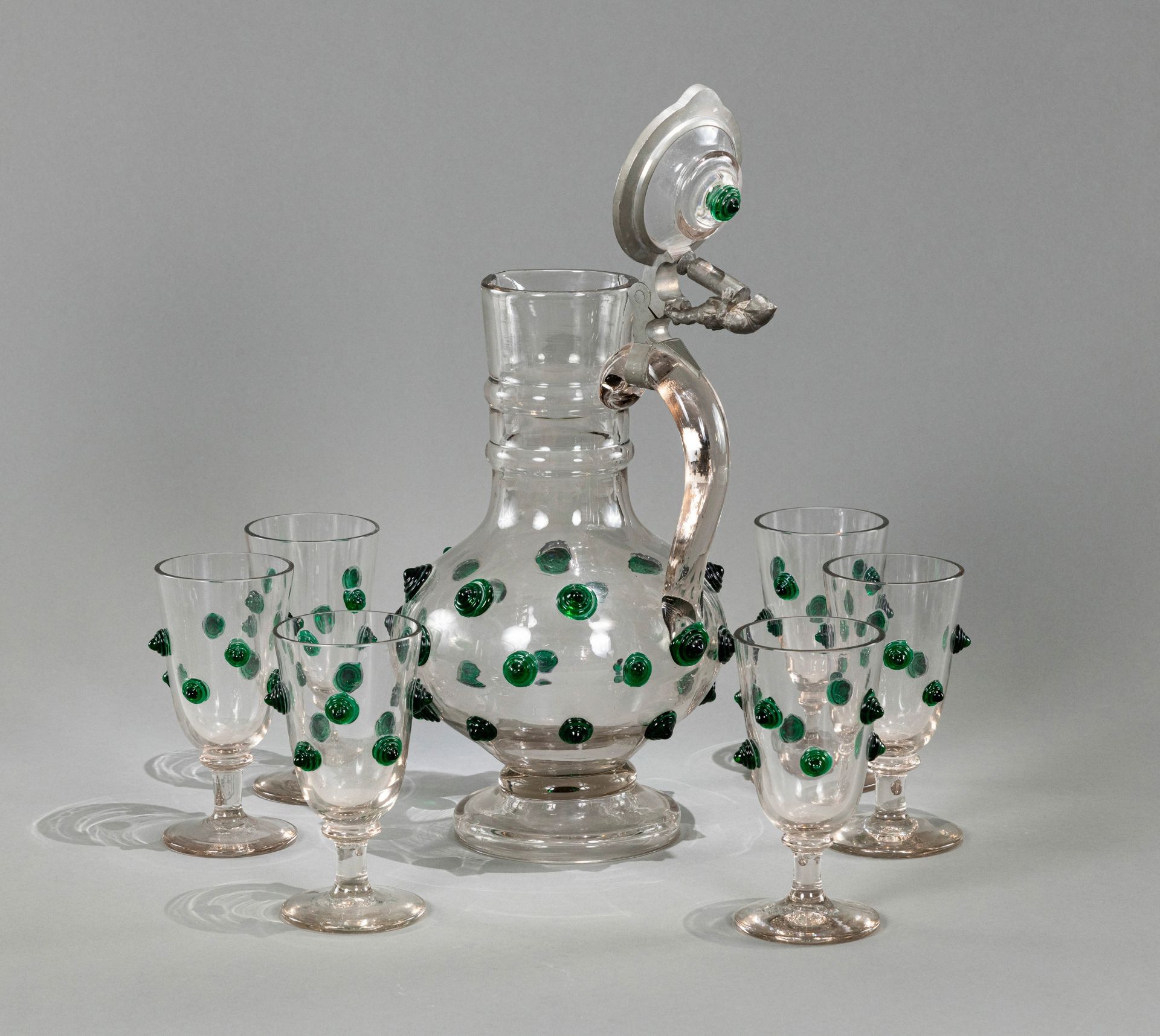 Karaffe und 6 Gläser - Bild 3 aus 6