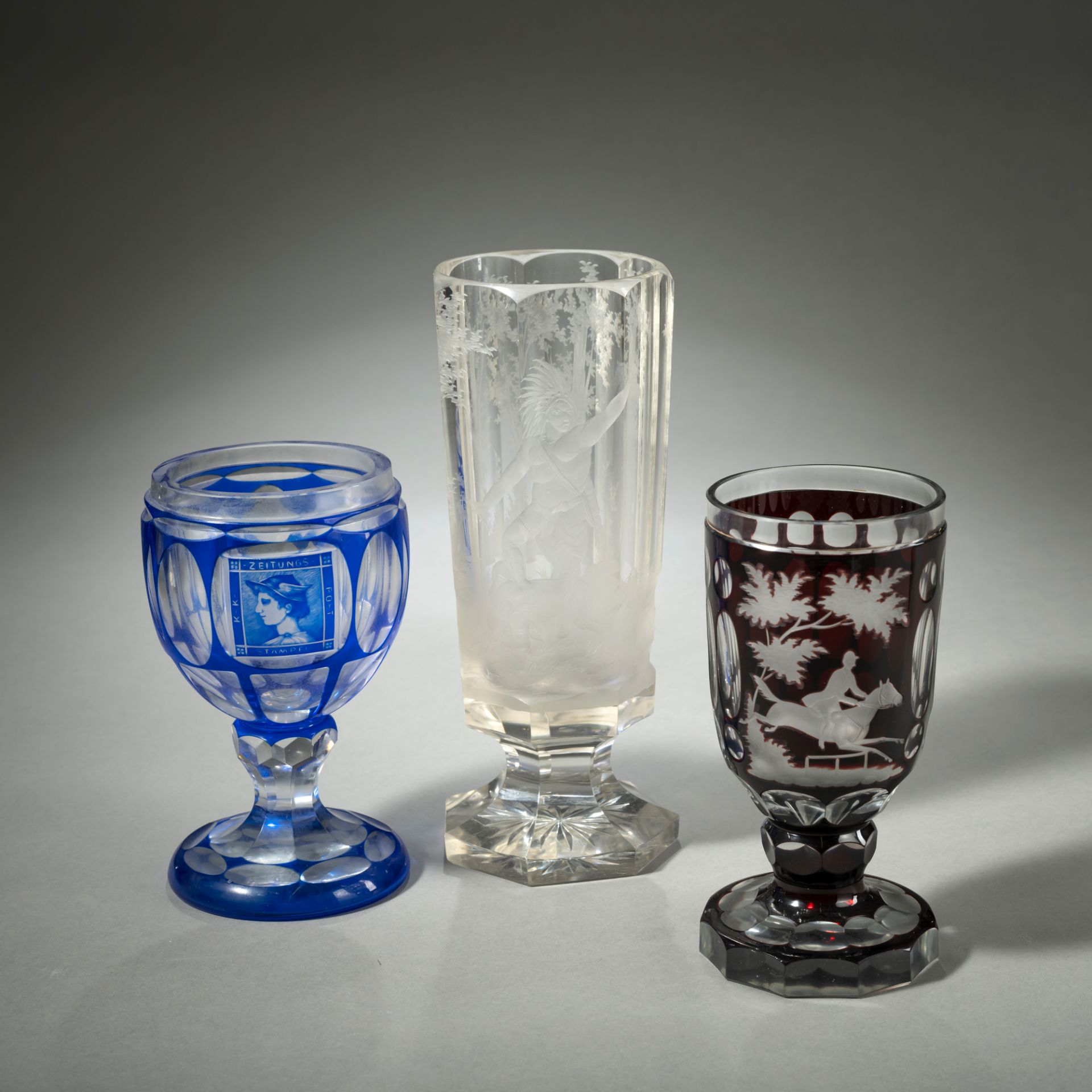 Drei Pokalgläser