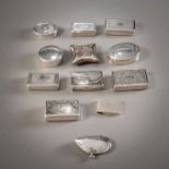 Konvolut Tabatieren, Nadelkissen, Pillendöschen