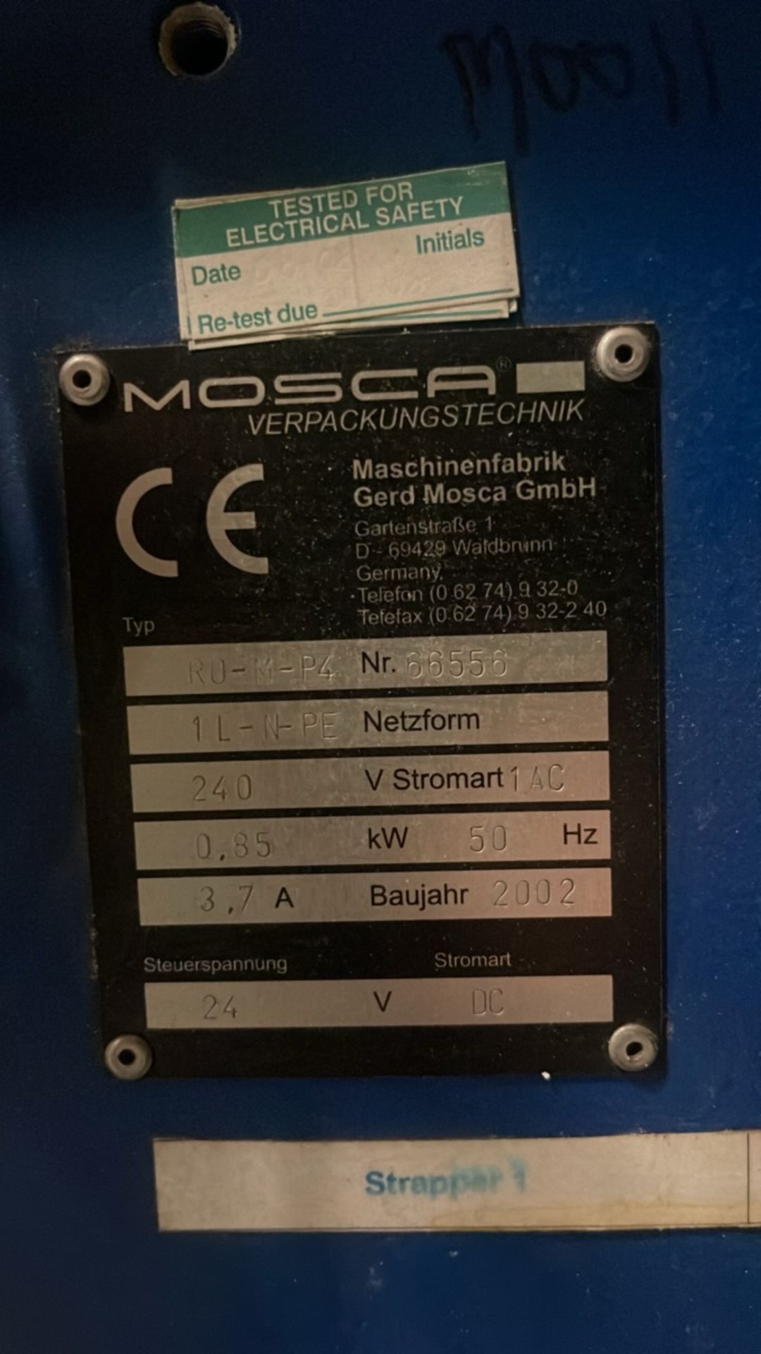Mosca R0-M-P4 Strapping Machine - Image 7 of 11