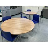 5 x Round Canteen Tables & 20 Canteen Chairs, No Reserve