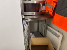 Stainless Steel Table and Microwave