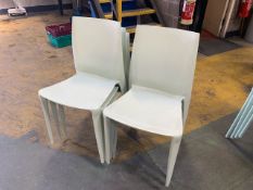 Mint Green Plastic Chairs x6 -No Reserve