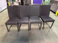Grey Rattan Garden Chairs x4 - No Reserve