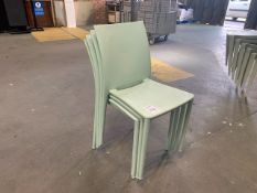 Mint Green Plastic Chairs x4 -No Reserve