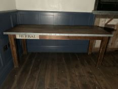 Rustic Dark Oak Rectangular Table, No Reserve