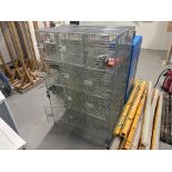 2 Nests Of 12 Wire Mesh Lockers