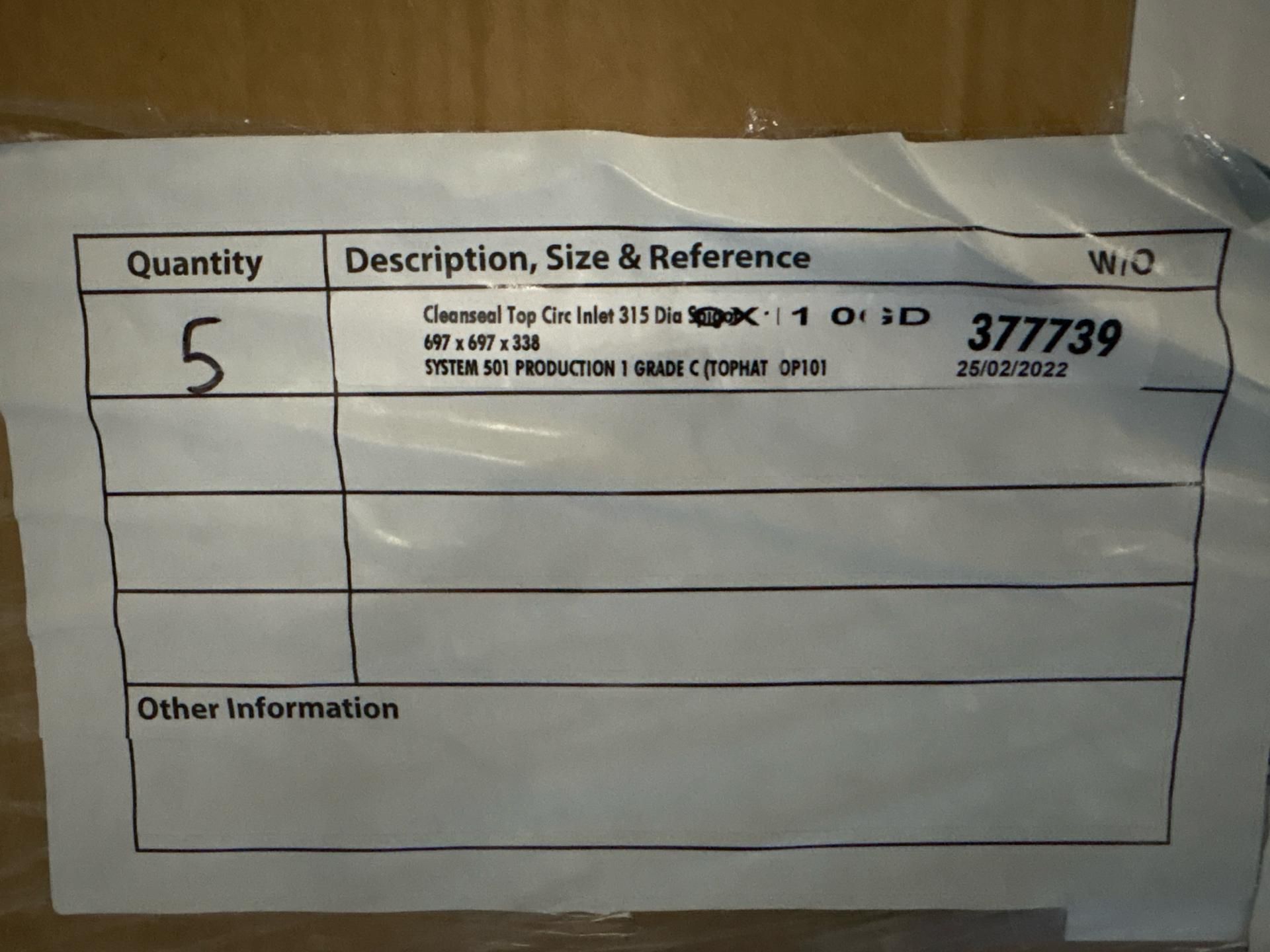 Camfil Cleanseal Top Circ Inlet 315mm Diameter x5 - Image 4 of 5