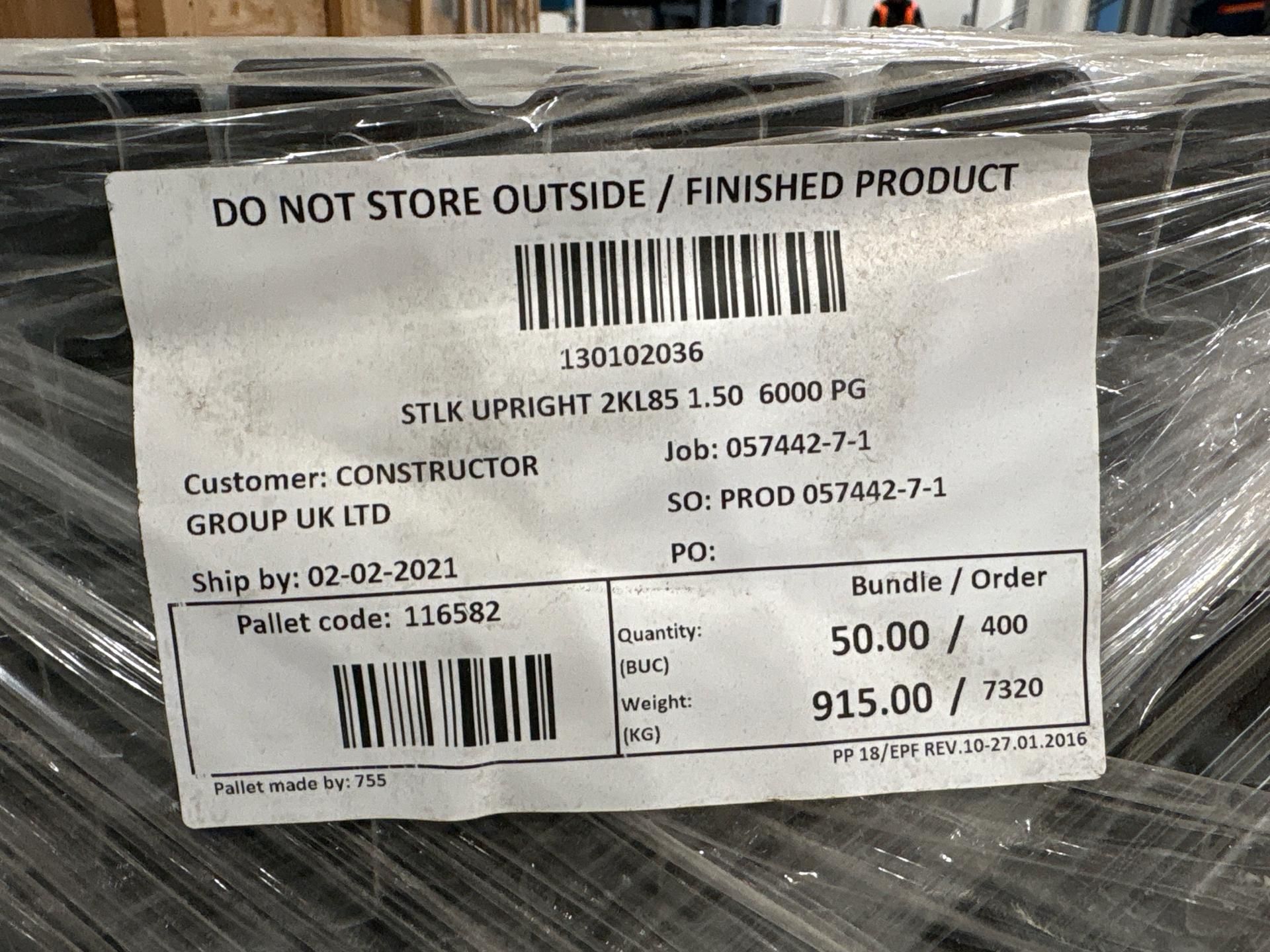 STLK Boltless Pallet Racking, To Match Lots 1 and 2. Approx 50 x 6m Uprights & 105 x 2.3m Cross Beam - Image 9 of 11