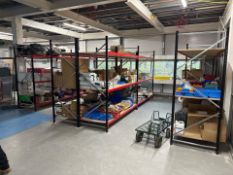 8 Bays Of Red And Black Boltless Racking