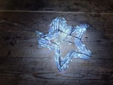 Cool White Star Curtain 9 Stars