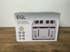 EGL Classic Stainless Steel 4 Slice Toaster