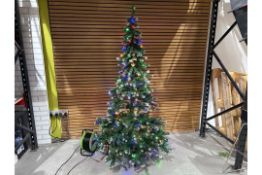 7FT Pre-Lit Frosted Christmas Tree