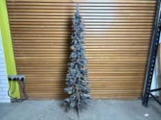 6FT Pre-Lit Pencil Tree Grey