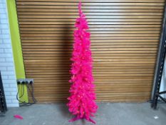 6FT Pre-Lit Pink Pencil Tree
