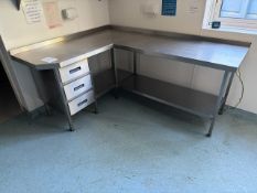 Stainless Corner Bench - No Reserve