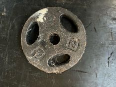 Pair Of 2Kg Metal Weight Plates - No Reserve