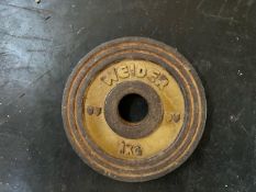 Pair Of 1Kg Metal Weight Plates - No Reserve