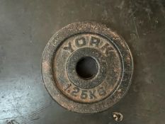 Pair Of 1.25kg Metal Weight Plates - No Reserve